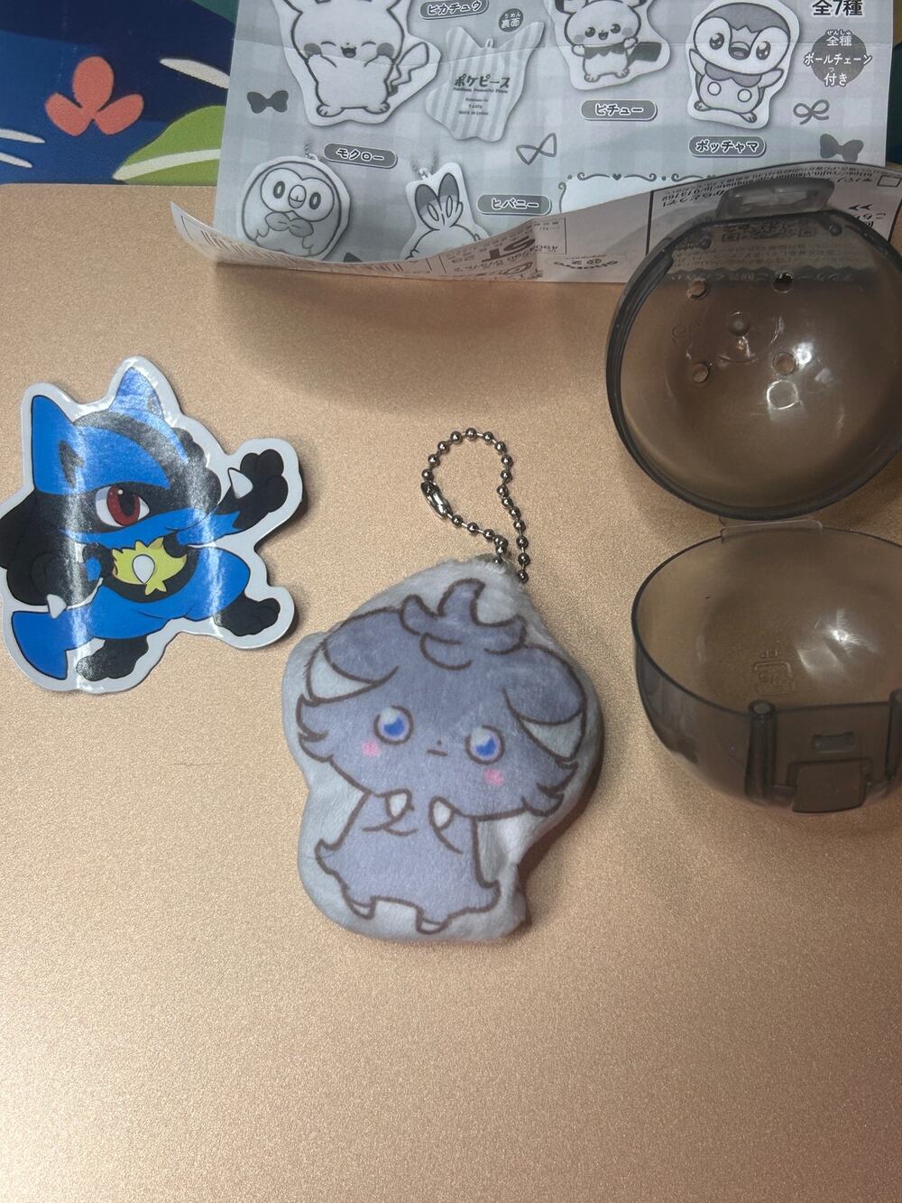 Pokemon Espurr Pokepiece Mini Cushion Mascot Capsule Keychain Plush T-arts #05